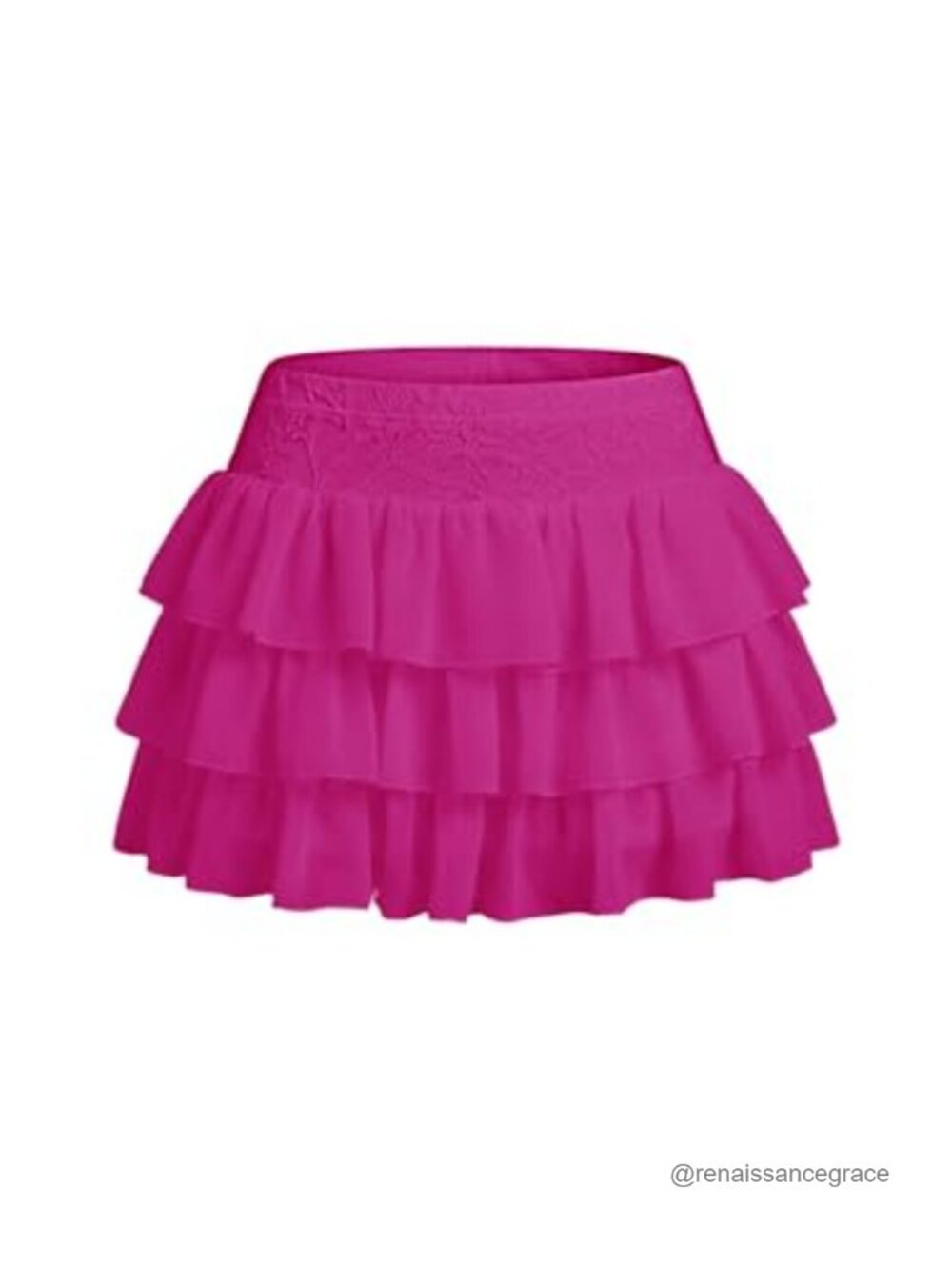 Mesh Ruffle Mini Skirt with Built-In Shorts High Waist Y2K Skort